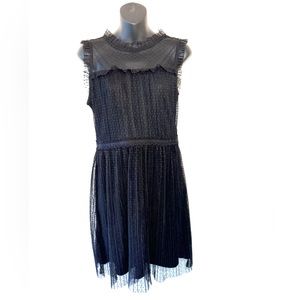 Xhilaration  Black Teal Lace Dress Sz Small